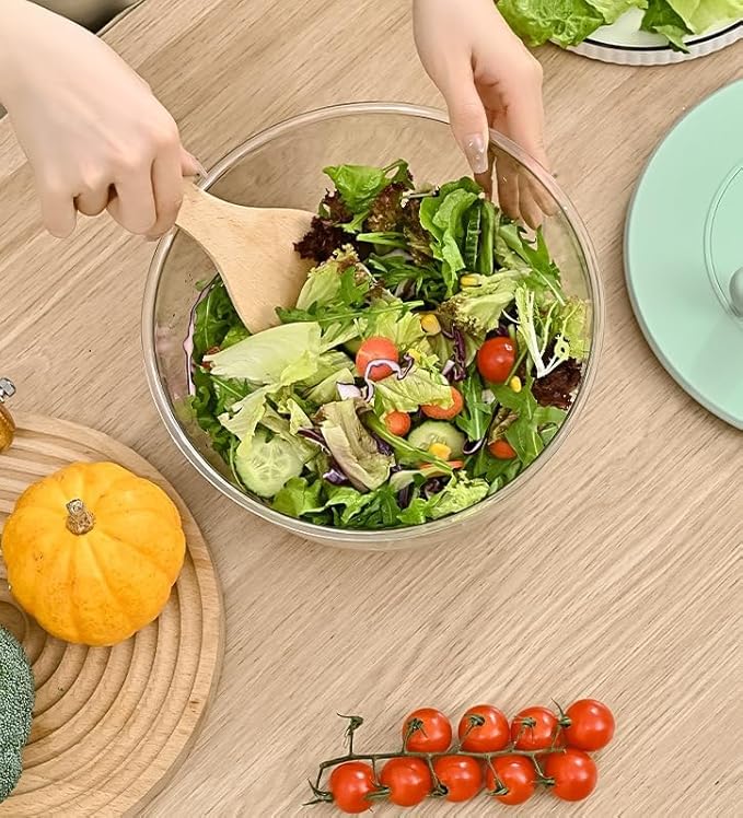 6 In 1 Salad Spinner, Large Salad Spinner with Vegetable Chopper, Multi-Use Lettuce Spinner, Fruit Washer, Wash, Spin and dry Salad Greens, Fruits & Vegetables, Kitchen Tools, Drain,5 Quart