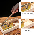 OUNONA Hand-pressed Walnut Cracker Nut Shell Opener with Wooden Handle Portable Fresh Nut Cutter for Home Kitchen Specialty Tool