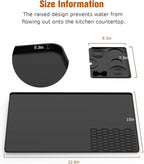 Silicone Coffee Maker Mat for Ninja Luxe Espresso Coffee Machine ES601/ES701 & Suitable for Breville Barista Express & Delonghi - 23"x15" Large Anti-Slip Heat-Resistant Bar Mat