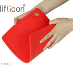 Liflicon Extra Large Thick Silicone Cutting Boards for Kitchen 14.6'' x 10.43'' Flexible Cutting Chopping Boards/Mats Non-slip Deep Drip Juice Groove, Dishwasher Safe-Red