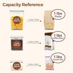 ComSaf Food Storage Containers with Lids Set of 3 (2L/2.1Qt) (1.4L/1.5Qt) (0.8L/0.8Qt), Airtight Food Storage Container, Plastic Canister Sets for Kitchen, Pantry Organizer for Sugar, Cereal and Snack