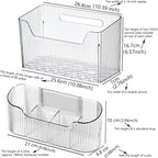 2PCS Cabinet Door Organizer,Self Adhesive Kitchen Cabinet Organizer,Cabinet Door Storage Box for Bathroom/Kitchen/Living room,Storage shelf rv must haves. (transparent)