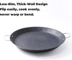16 Inch Cast Iron Comal Redondo para Tortillas Grande – Large Round Heavy-Duty Griddle Pan with Dual Handles for Mexican Cooking, Quesadillas, Tlayudas, and Outdoor Grill Use