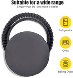 Tart Pan Removable Bottom 9 Inch Tart Pans Round Nonstick Quiche Pan Carbon Steel Quiche Baking Dish with Fluted Edges Fruit Tart Molds for Baking Pie Mold Pizza Chiffon Cake Dessert