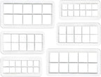 6Pcs White Square Cookie Cutter Set, Geometric Multicutter Square Cake Fondant Cutter, Cookie Cutter Biscuit Cutters Cake Decorating,Baking Tools and Accessories(3 Size）