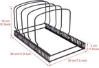 Toplife 10+ Bakeware Organizer Rack for Kitchen Bakeware, Cookware, Dinnerware, Cutting Boards, Plates, Pot and Pan Lids (Brown)