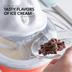 Euro Cuisine Ice Cream, Sorbet & Frozen Yogurt Maker, Homemade Gelato & Soft Serve Kids Ice Cream Maker Machine with 4 Glass Cups - Double-Insulated Freezer Bowl, Mixing Paddle, Lid - 1.5 Quart