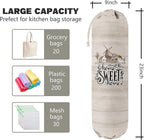 Home Sweet Home, Grocery Bags Holder Organizer for Shopping Bags，Wall Mount Plastic Bags Storage Container Dispensers, Gift for Women Mother Grandmother Friend