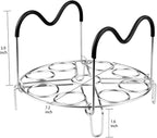 Egg Steamer Rack Trivet with Heat Resistant Handles for Instant Pot Accessories 5,6,8 Quart & Pressure Cooker, Stainless Steel