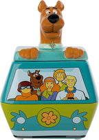 Silver Buffalo Scooby-Doo Mystery Machine Small Sculpted Ceramic Snack Jar Featuring Scooby-Doo, Shaggy, Velma, Daphne, and Fred, 5” x 5” x 6.75”