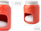 Comfify Ceramic Sponge Holder – Coral Mason Jar Sink Caddy – Farmhouse Kitchen Accessory with Free Sponge
