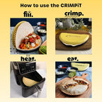 CRIMPiT Large Tortilla Sealer - For 10-12” Flour Tortillas | Make Sealed Tacos, Quesadillas, Burritos & More | Mess-Free Meals in Seconds | BPA-Free, Dishwasher Safe | Made in UK & USA