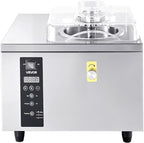 VEVOR Commercial Hard Ice Cream Machine, 500W 1.32 Gal/Hour, Gelato Hard Serve Ice Cream Maker with 2.8L 304 Stainless Steel Cylinder, Auto Clean LED Panel High Productivity for Snack Bar Restaurants