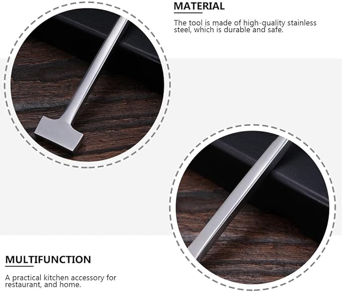 BESTonZON Stainless Steel T Shaped Eel Nail Kitchen Tool for Fish Killing Seafood Preparation Home Use 304 Stainless Sturdy Fish Spike Specialty Gadget