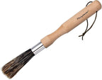 Coffee Grinder Cleaning Brush - Espresso Maker/Machine Cleaner Tool for Home Kitchen Barista - Beechwood Wood Handle, Natural Boar Bristles, Leather Hanging Loop, 8"