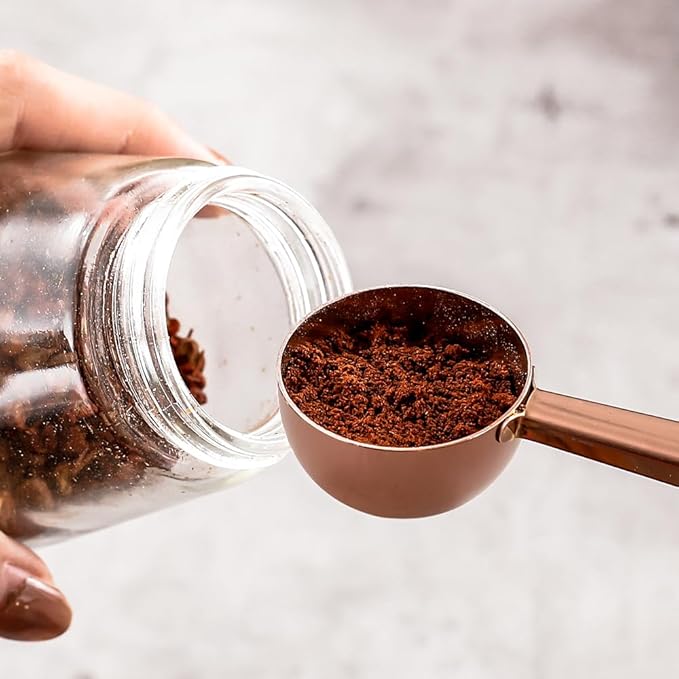 Coffee Scoop with Bag Clip, Multi-Function Milk Powder Measuring Spoon, 20ml (Silver)