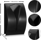 Boao 4 Pcs Self Adhesive Towel Hook Holder Grabber Stainless Steel Kitchen Dish Towel Hook Wall Mount Non Drilling Hangers Rack Hand Tea Holders for Bathroom Accesories Kitchen Gadgets (Black)