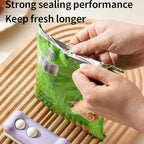 2-in-1 Mini Bag Sealer and Cutter, Rechargeable Handheld Food Storage Sealer with Magnet, Portable Crocodile Design for Chips and Snacks, Kitchen Storage Solution (Green)