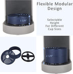 Elevate Anti-Splash Cup Riser Accessory for most Keurig K-cup, Cuisinart Single Serve, and other Coffee Makers, Adjustable for Cup Size and Drip Tray Type (Dark Blue with Black Base)