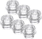 6 Pack Coffee Percolator Glass Top Replacement, Clear Coffee Filter Glass Knob for Electric and Stove Pots, Heat-Resistant Percolator Parts Camping Accessories for Coffee Filter and Makers