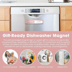 Christmas Dishwasher Magnet - Clean Dirty Sign for Kitchen Decor, 304 Stainless Steel Home Organization and Storage Decor Accessories(Rose Gold-02)