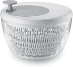 GUZZINI 10" Salad Spinner with Lid - White, Wash, Spin & Dry Vegetables, Fruits, Salad, Built in Draining - Fruit Washer Fruit Dryer, Home Gadgets & Kitchen Tools