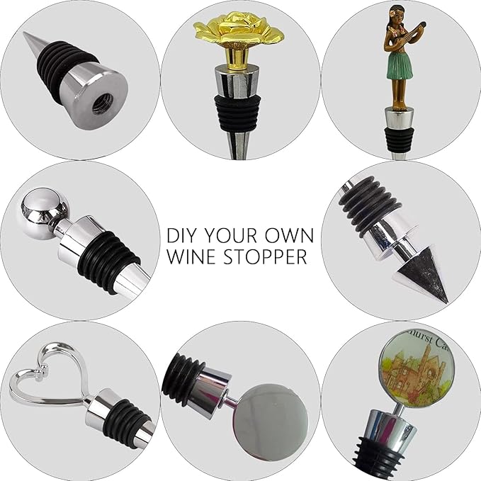 Wine Stopper, Reusable Decorative Bottle Stoppers for Kitchen, Bar, Gifts, Holiday Party, Wedding (50 Pack)