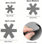 Pot and Pan Protectors 12 Pack 3 Different Sizes Pot Separator for Stacking Cookware Protectors Pan and Pot Dividers Pads Protect Glass Ceramic Dish Plates from Slipping Scratching Marring