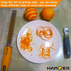 Grater Citrus Orange Lime Lemon Slicer with Channel Knife Stainless steel with non-slip rubber handle 2-pcs multi-tool set