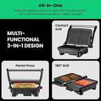 Chefman Electric Panini Press Grill,Compact 2-Slice Sandwich Maker,Non-Stick Coated Plates,Opens 180 Degrees,Dishwasher Safe,Removable Drip Tray,Stainless Steel/Black,(Pack of 4)