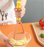 2pcs Potato Masher Manual Masher Kitchen Masher Non-Scratch Nonstick Potato Pumpkin Ricer Smasher Kitchen Tools for Bean, Root Vegetables, Fruits, Baby Food, Avocado potato masher (Green+Orange)