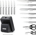 McCook® Knife Sets, German Stainless Steel Knife Block Sets with Built-in Sharpener (Pack of 2)
