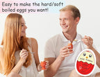 Lasubst Egg Timer for Boiling Eggs that Changes Color When Done, Red, Pack of 4