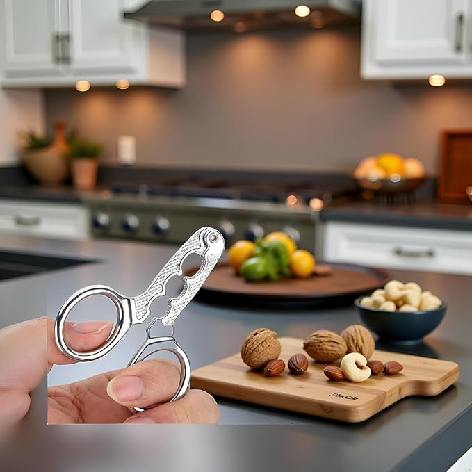 2Pcs Nutcrackers for Nuts, Stainless Steel Nuts Pistachio Sheller Opener Kitchen Tools, Nutcracker Multi-Function Walnut Pine Sheller Opener Nut Crackers, Specialty Tools and Gadgets