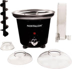 Nostalgia 3 Tier Electric Chocolate Fondue Fountain Machine for Parties - Melts Cheese, Queso, Candy, and Liqueur - Dip Strawberries, Apple Wedges, Vegetables, and More - 24-Ounce - Black, Small