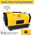 Double Head Garlic Top Tails Remover Machine,Electric Cutter, Cutting Fresh Root Stem for Onion(Yellow)