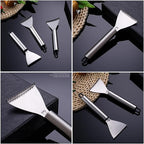4 Pack Fish Scaler Scale Remover Stainless Steel Rake Teeth Scraping Tool Descaler Knives Scales Cleaning Descaling Scraper for Bream Salmon Fishes Seafood Market Kitchen