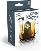 Genuine Fred Grim Steeper Reusable Silicone Tea Infuser,Black Grim Reaper Design,Fun and Clever Kitchen Gadget for Tea Lovers and Enthusiasts,(Pack of 2)