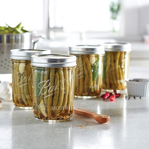Ball Wide Mouth Glass Mason Jars with Lids and Bands, Used for Canning, Pickling, Juice, Jam, Jelly, Pint Size 16 Ounce (Pack of 36)