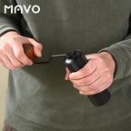 MAVO Manual Coffee Grinder, Wizard Hand Coffee Grinder, Capacity 25g with CNC Stainless Steel Pentagon Conical Burr, Adjustable Setting, Burr Coffee Bean Grinder for French Press, Pour Over Black