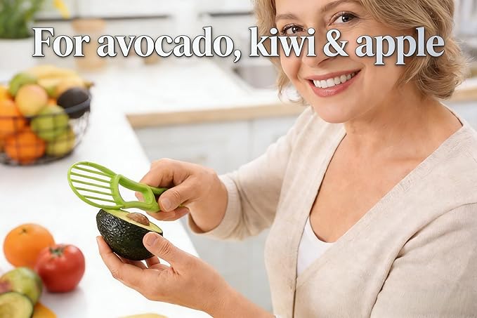 3 In 1 Avocado Peeler Slicer Tool - Avocado Slicer - Avocado Cutter and Scooper for Fruits & Vegetable - Avocado Pitter