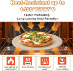 15" Round Pizza Stone for Grill Oven, Heavy Duty Cordierite Baking Stone Cooking Pan, Durable Large Pizza Grilling Stone, Ideal for Grilling Baking Several Sizes of Pizzas