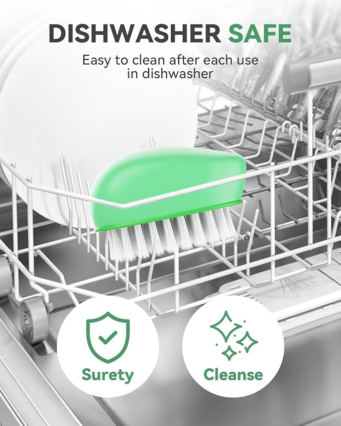 SXhyf Vegetable Brush Scrubber for Food [Black Stiff Bristles Brush + White Soft Bristles Brush] Potato Scrubber, Dishwasher Safe Veggie & Fruit Cleaning Brush for Mushrooms, Carrots, Lemons, Eggs