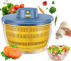 Large Salad Spinner,3-in-1 Vegetable Wash Bowl, Salad Bowl & Lettuce Spinner, Fruit Cleaner,4.22Qt Lettuce & Fruit Washer, Quick Drainage Electric Mixer