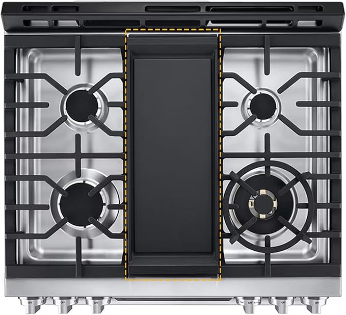 Allstare AEB76124701 Griddle Replacement Parts for LG Stove Parts Top Cast Iron Center Griddle Plate AAA30016801 LG Gas Range Grille Cooktop Griddle Pan Flat Top Pan 1 Pack