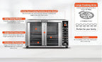 Gourmia French Door Air Fryer – 25 Qt Large Capacity Convection Oven, Fryfroce 360°, Digital Display with 17 Cooking Presets, Bake, Toast, Roast, Dehydrate, Fits 12” Pizza