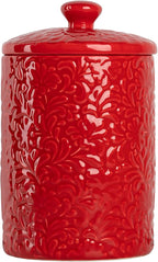 10 Strawberry Street Kitchen Canister Set, Fleur Red, 3 count (Pack of 1)