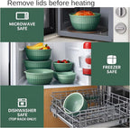 Mixing Bowls with Lids, 8-Piece Airtight Leak-Proof Nesting BPA-Free Bowl Set for Kitchen & Food Storage, Large 4200ml Capacity, Microwave & Dishwasher Safe