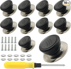 10pcs Pot Lid Knobs - Heat Resistant & Anti-Slip Grip | Universal Replacement Pot Lid for Glass Pots Pans Lids Top (Black)