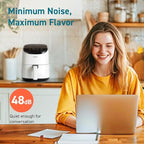COSORI Small Air Fryer Oven 2.1 Qt, 4-in-1 Mini Airfryer, Bake, Roast, Reheat, Space-saving & Low-noise, Nonstick and Dishwasher Safe Basket, 30 In-App Recipes, Sticker with 6 Reference Guides, White